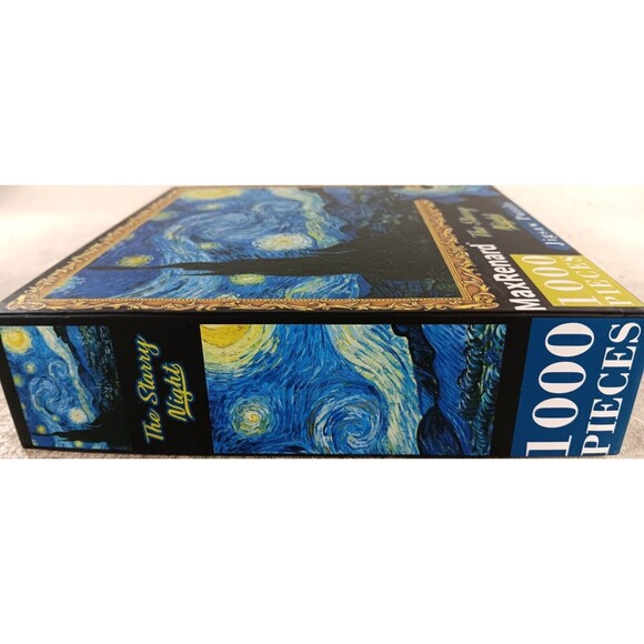 The Starry Night 1000 Piece Jigsaw Puzzle 26.75”x19.25” Bonus Poster Max Renard - Picture 2 of 4